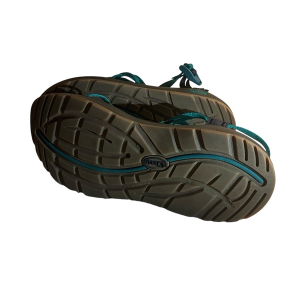 Chaco Teal and Black Strappy Sandals Dark Green - Picture 5 of 13